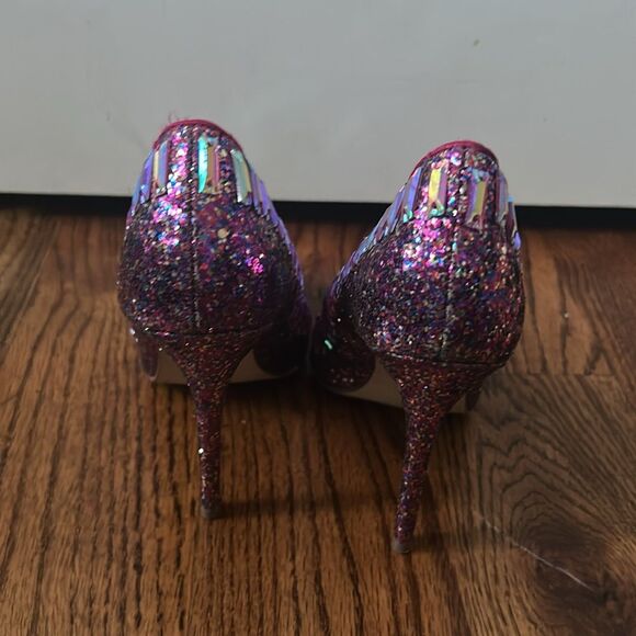 Steve Madden Galaxxie Bright Multicolor Glitter Party Pumps Heels Size 6 - Picture 4 of 5